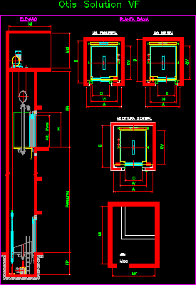 Otis Elevator DWG Section for AutoCAD • Designs CAD