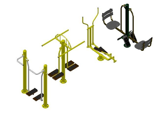 autocad blocks gym equipment free