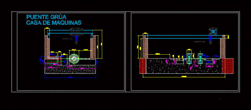 Overhead Crane DWG Block for AutoCAD