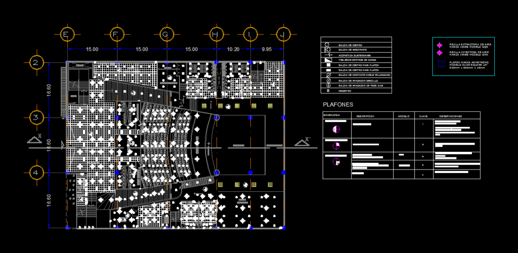 Overhead Lights DWG Block for AutoCAD