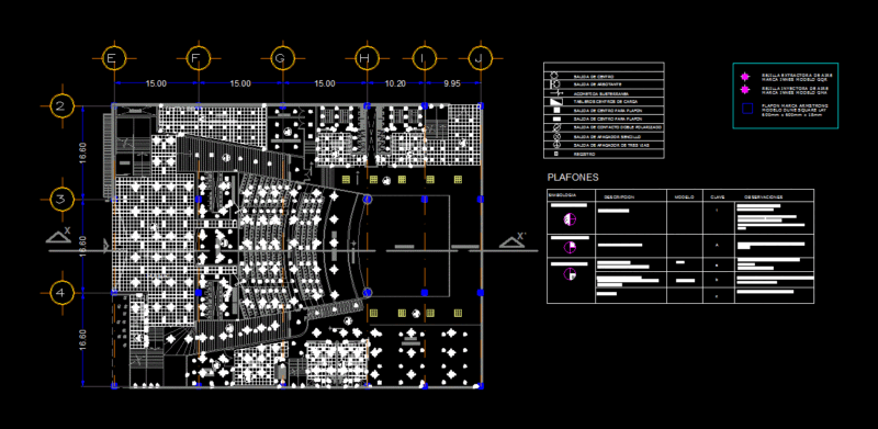 Overhead Lights DWG Block for AutoCAD