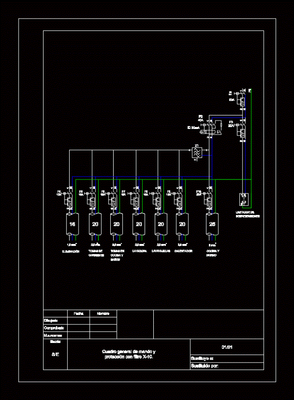 Overview Of Control And Protection Filter X10 2D DWG Elevation for AutoCAD