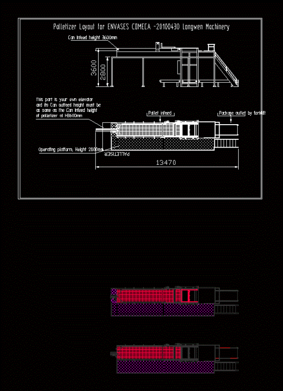 Palletizer DWG Block for AutoCAD