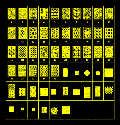 Patterns - Ornamental 2D DWG Elevation for AutoCAD • Designs CAD