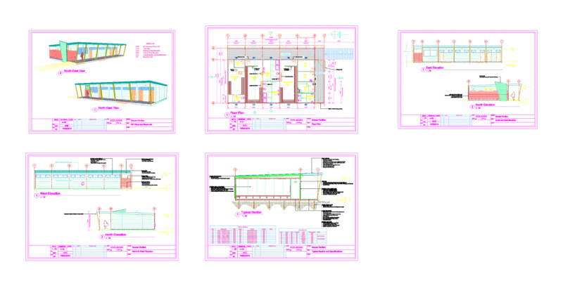 Pavilion Football DWG Block for AutoCAD