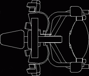 Pectoral Fly DWG Block for AutoCAD