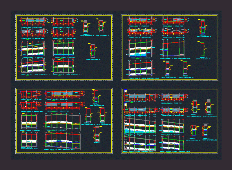 Pedestrian Ramps DWG Block for AutoCAD