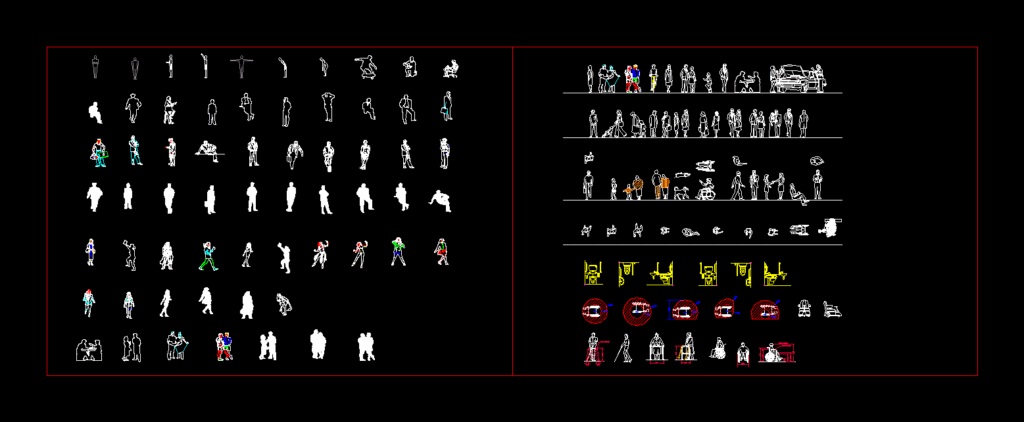 People 2D DWG Block for AutoCAD