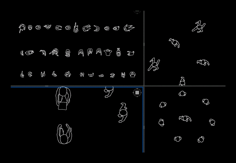 People 2D DWG Elevation for AutoCAD