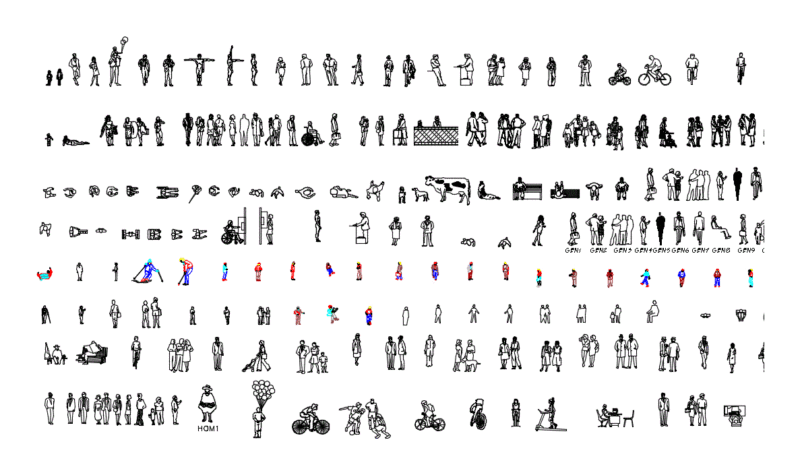 People 2D DWG Plan for AutoCAD