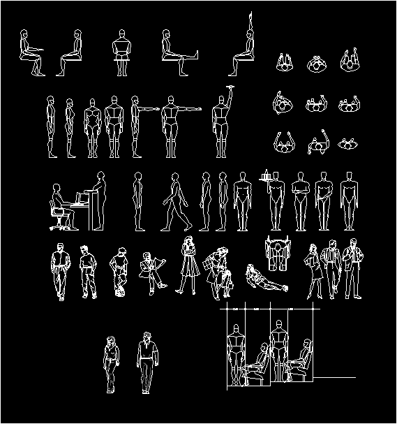 Cad Blocks Plan View Person