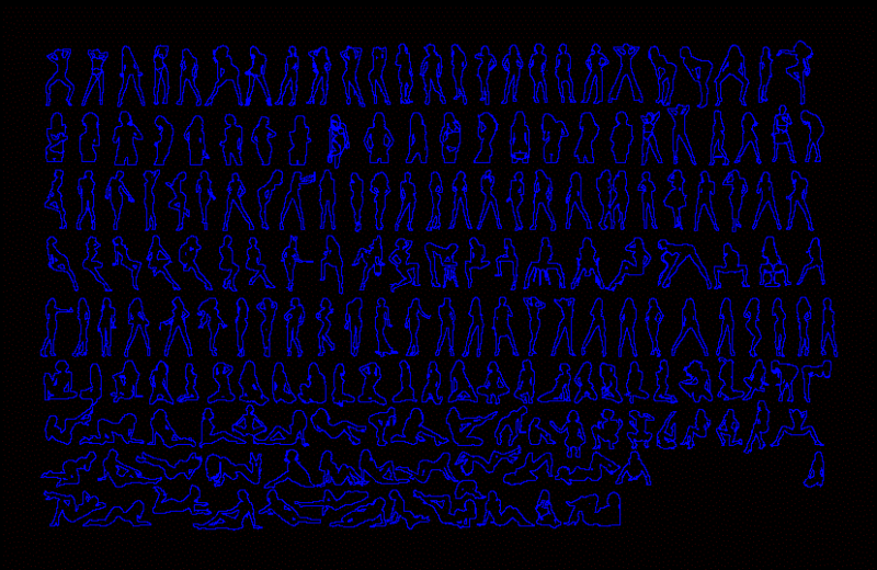 People Contour Blocks DWG Block for AutoCAD