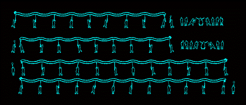 People Dragon Dance DWG Block for AutoCAD