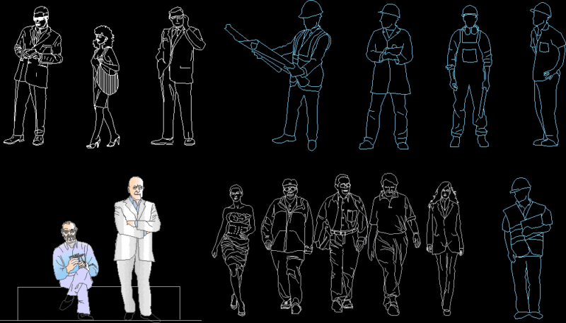People DWG Block for AutoCAD