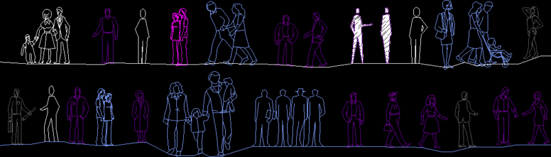 People DWG Elevation for AutoCAD
