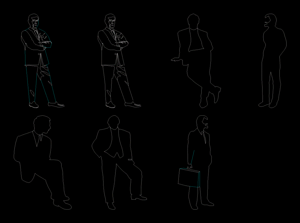 People Elevational Acad 2D DWG Elevation for AutoCAD