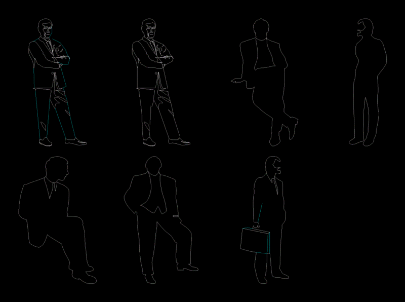 People Elevational Acad 2D DWG Elevation for AutoCAD