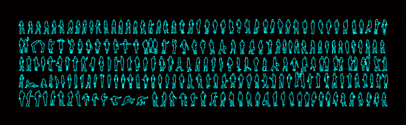 People Human Silhouettes DWG Block for AutoCAD