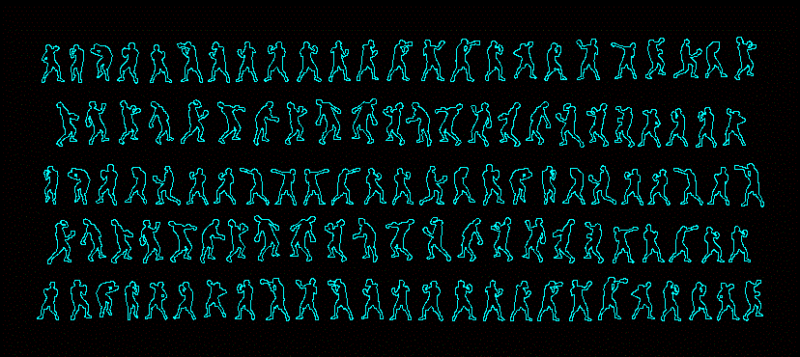People Silhouettes Boxing DWG Block for AutoCAD