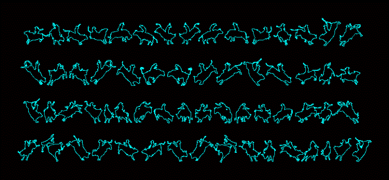 People Silhouettes Bull Riding DWG Elevation for AutoCAD