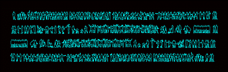 People Silhouettes Groups DWG Block for AutoCAD