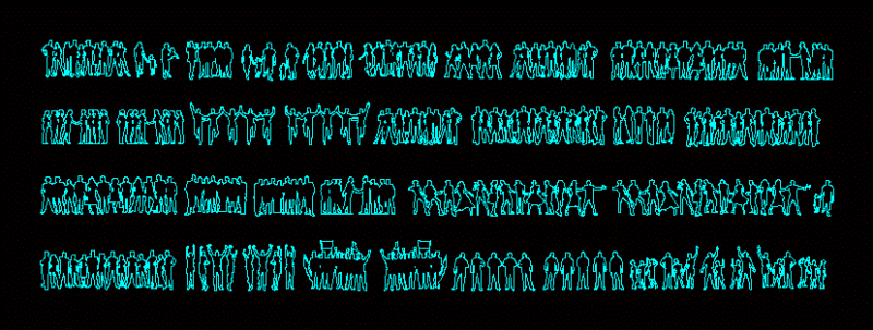 People Silhouettes Groups DWG Elevation for AutoCAD
