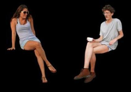 People Sitting 2D JPG Graphics Graphics