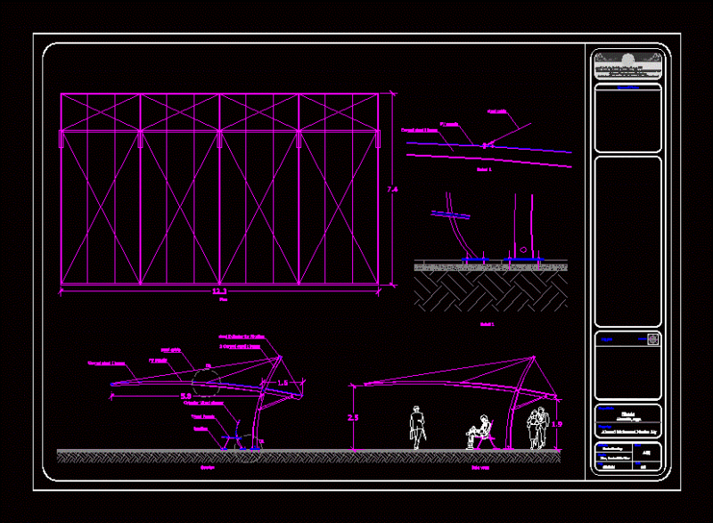 Pergola DWG Block for AutoCAD