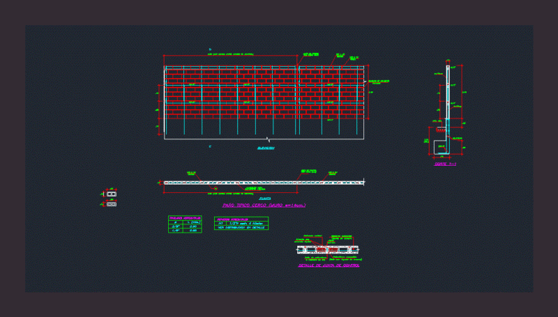 Perimeter Fence DWG Detail for AutoCAD