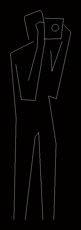 Person 2D DWG Block for AutoCAD