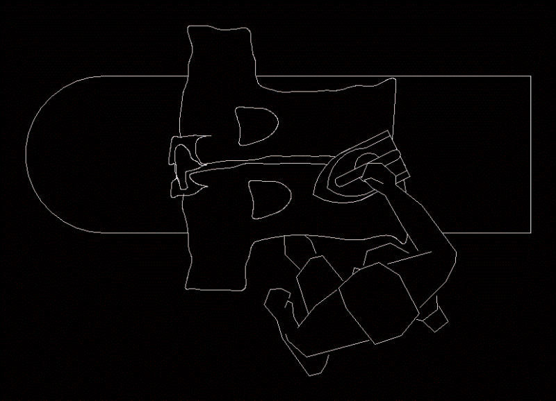 Person Ironing 2D DWG Block for AutoCAD