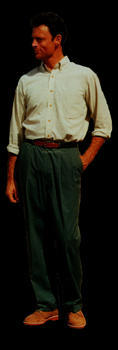 Standing man in casual attire 2D cutout with opacity map