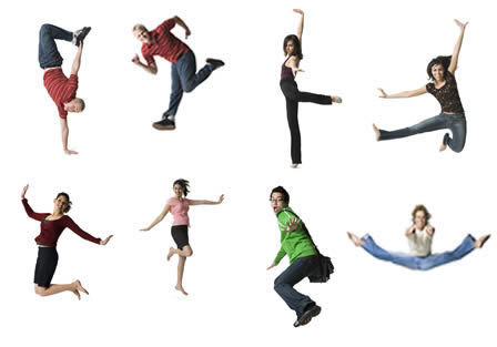 Persons In Movement 2D BMP Graphics Graphics