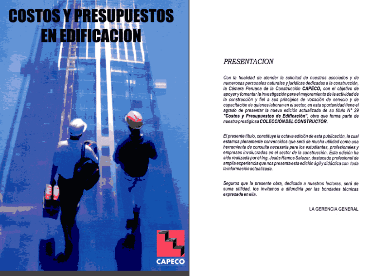Peru Construction Costs And Budgeting Manual, Capeco PDF (Document)