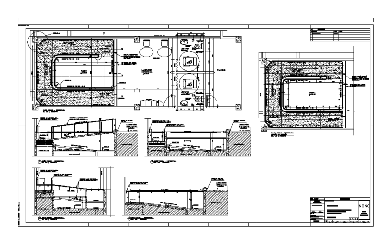 Physiotherapy And Hydrotherapy Pool DWG Detail for AutoCAD