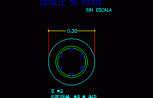 Pile DWG Detail for AutoCAD