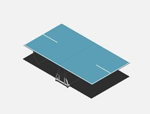 Ping-Pong Table 3D DWG Model for AutoCAD