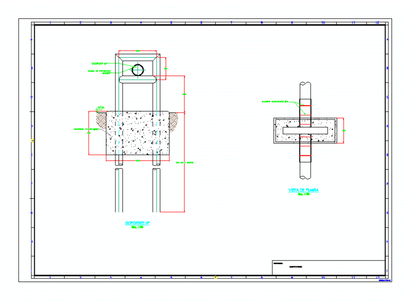 Pipe Support DWG Block for AutoCAD