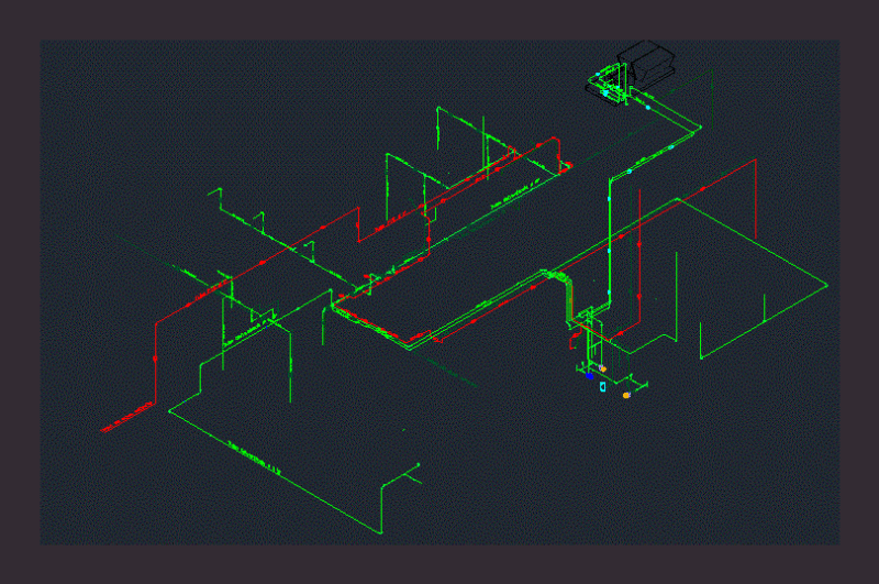 Piping Systems 3D DWG Model for AutoCAD