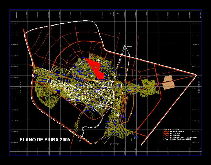 Plan Ways Piura – Peru DWG Plan for AutoCAD