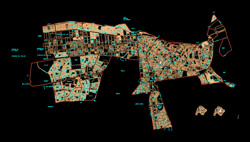 Plane Lurin – Lima DWG Block for AutoCAD