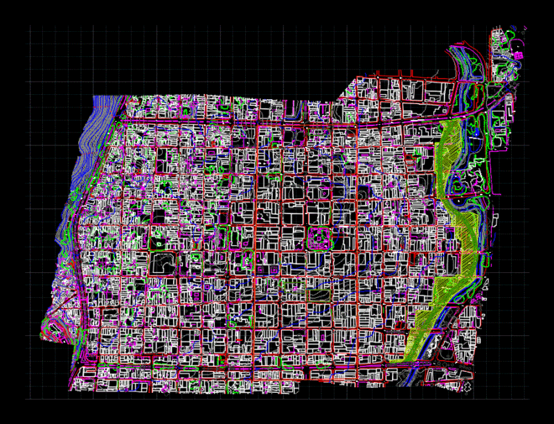 Plane Old Town Valencia DWG Block for AutoCAD