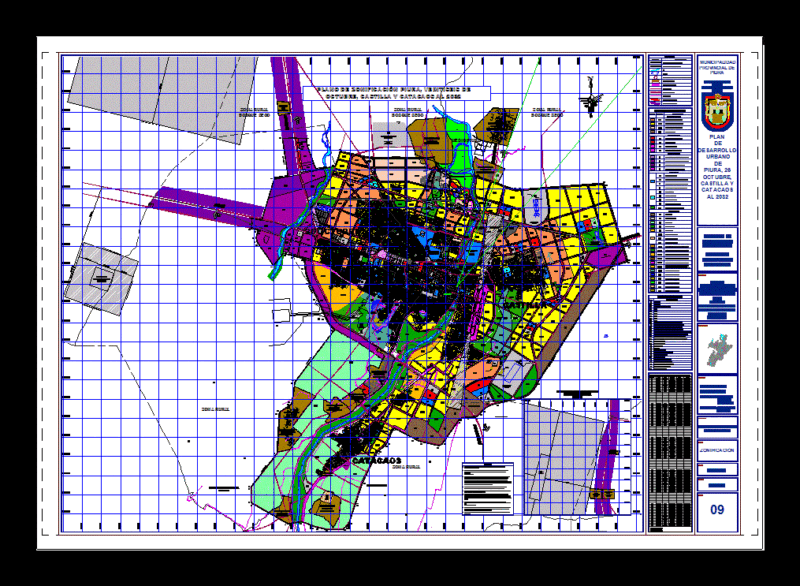 Plane Zoning Of Piura DWG Plan for AutoCAD