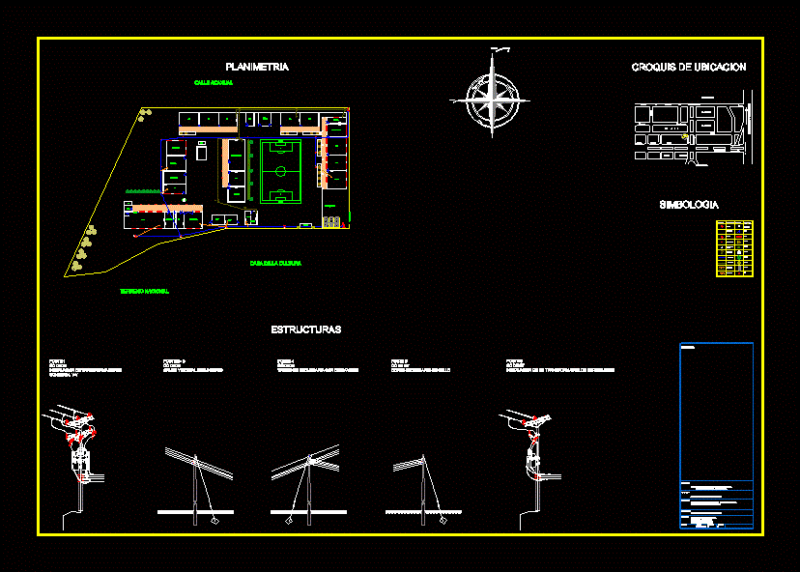 Planimetria Of Institution DWG Block for AutoCAD