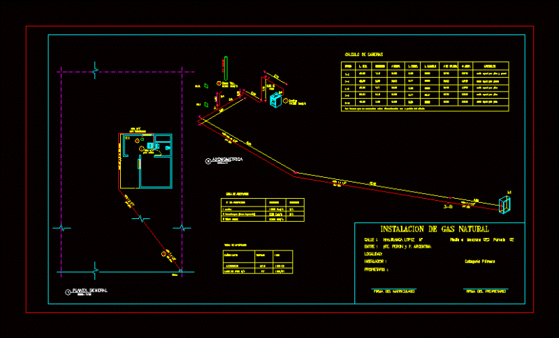 Plano / Gas DWG Block for AutoCAD