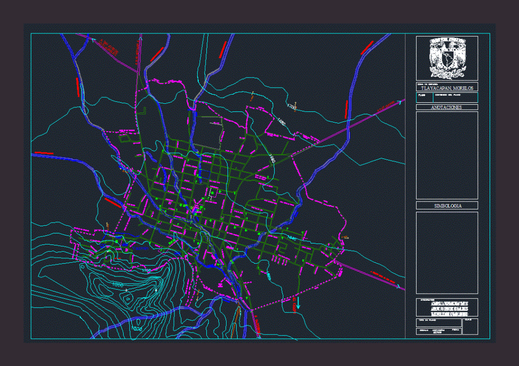 Plano Based Tlayacapan DWG Block for AutoCAD