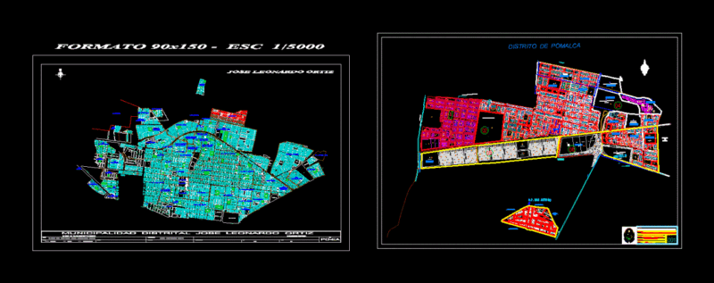 Urban Cadastral Plan of Pomalca and Jose Leonardo Ortiz