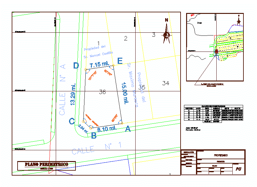 plano de subdivisión