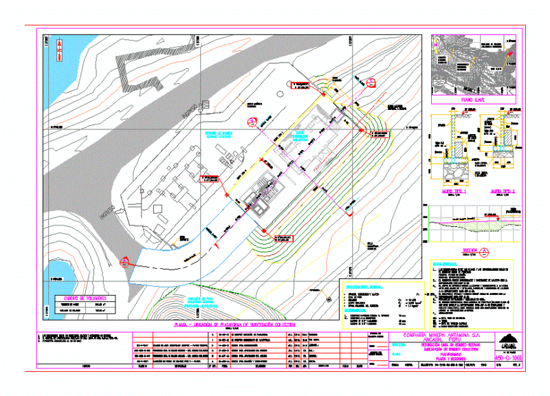 Plano Plant Containment Wall DWG Detail for AutoCAD