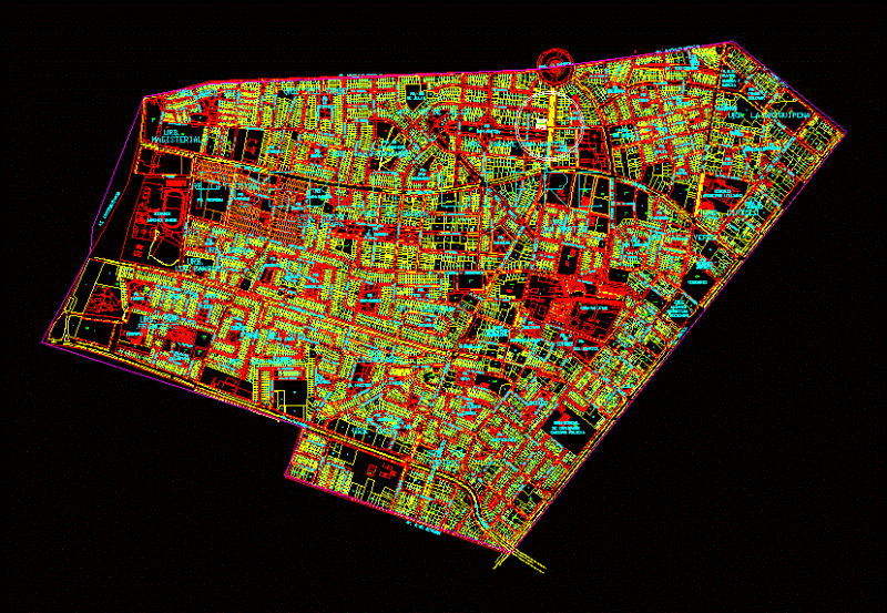 Plano Pueblo Libre DWG Block for AutoCAD